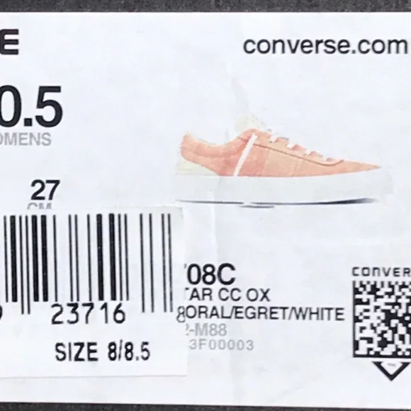 Converse One Star CC Pale Coral Egret White‎ Shoes - Picture 8 of 8